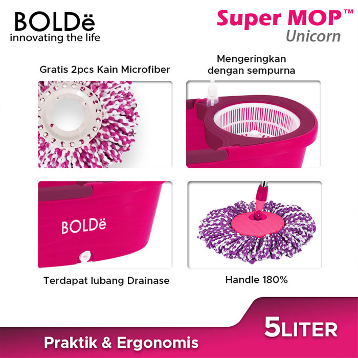 Bolde Super MOP Unicorn - Pink